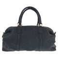 Gucci Vintage Black Gold Leather Mini Boston Bag