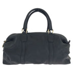 Gucci Vintage Black Gold Leather Mini Boston Bag
