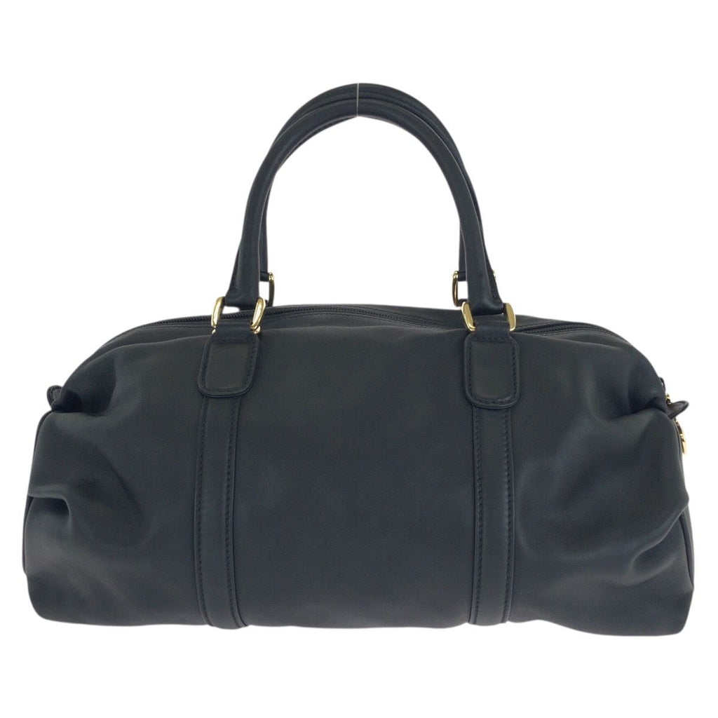 Gucci Vintage Black Gold Leather Mini Boston Bag — view 2