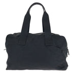 Prada Tessuto Black Silver Nylon Boston Bag — view 2