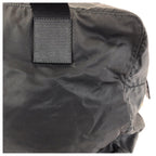 Prada Tessuto Black Silver Nylon Boston Bag — view 6