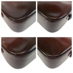 Prada Wine Red Black Patent Leather Shoulder Bag — view 4