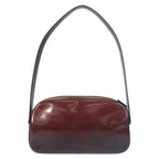 Prada Wine Red Black Patent Leather Shoulder Bag — view 2