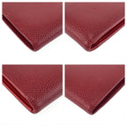 Chanel Vintage CC Logo Wine Red Gold Leather Wallet — view 7