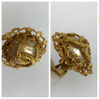 Chanel Vintage CC Logo Gold Plated Faux Pearl Earrings — view 5