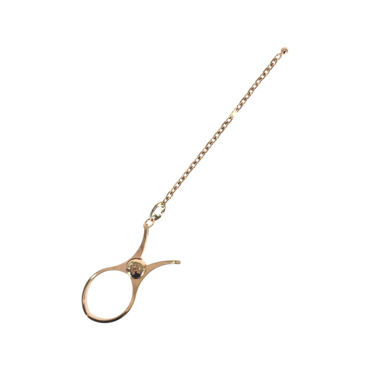 Hermes Globe Holder Rose Gold Metal Key Bag Charm — view 2