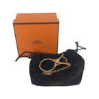 Hermes Globe Holder Rose Gold Metal Key Bag Charm — view 8
