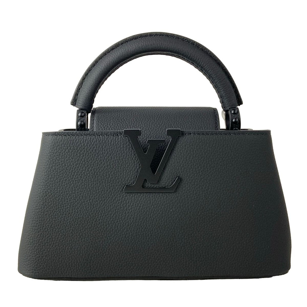 Louis Vuitton Handbag Capucines Ewmini All Black Leather Cowhide