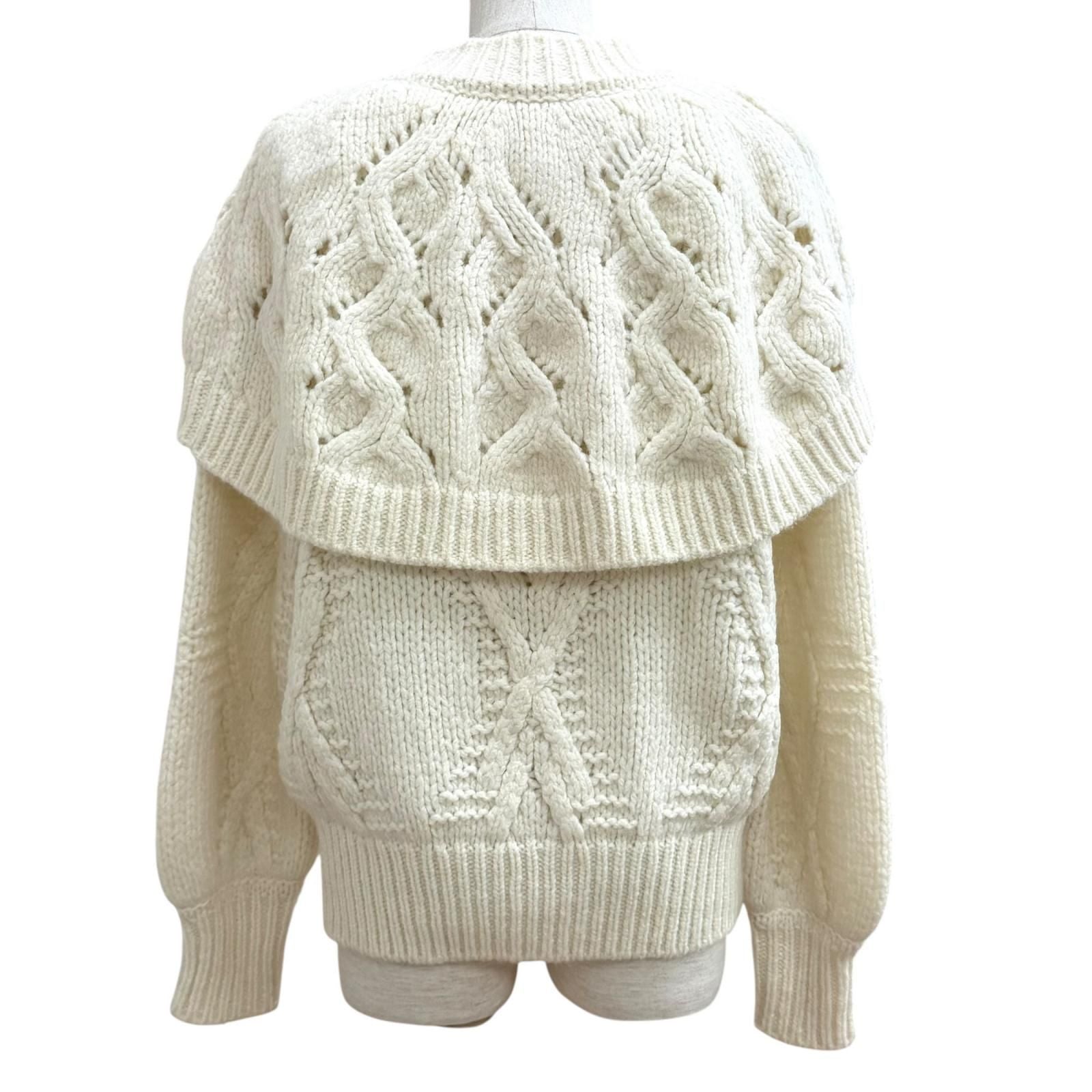 Chanel Wool Alpaca Blend Heart CC Logo Button Rhinestone Sera Color Cardigan 38 — view 4