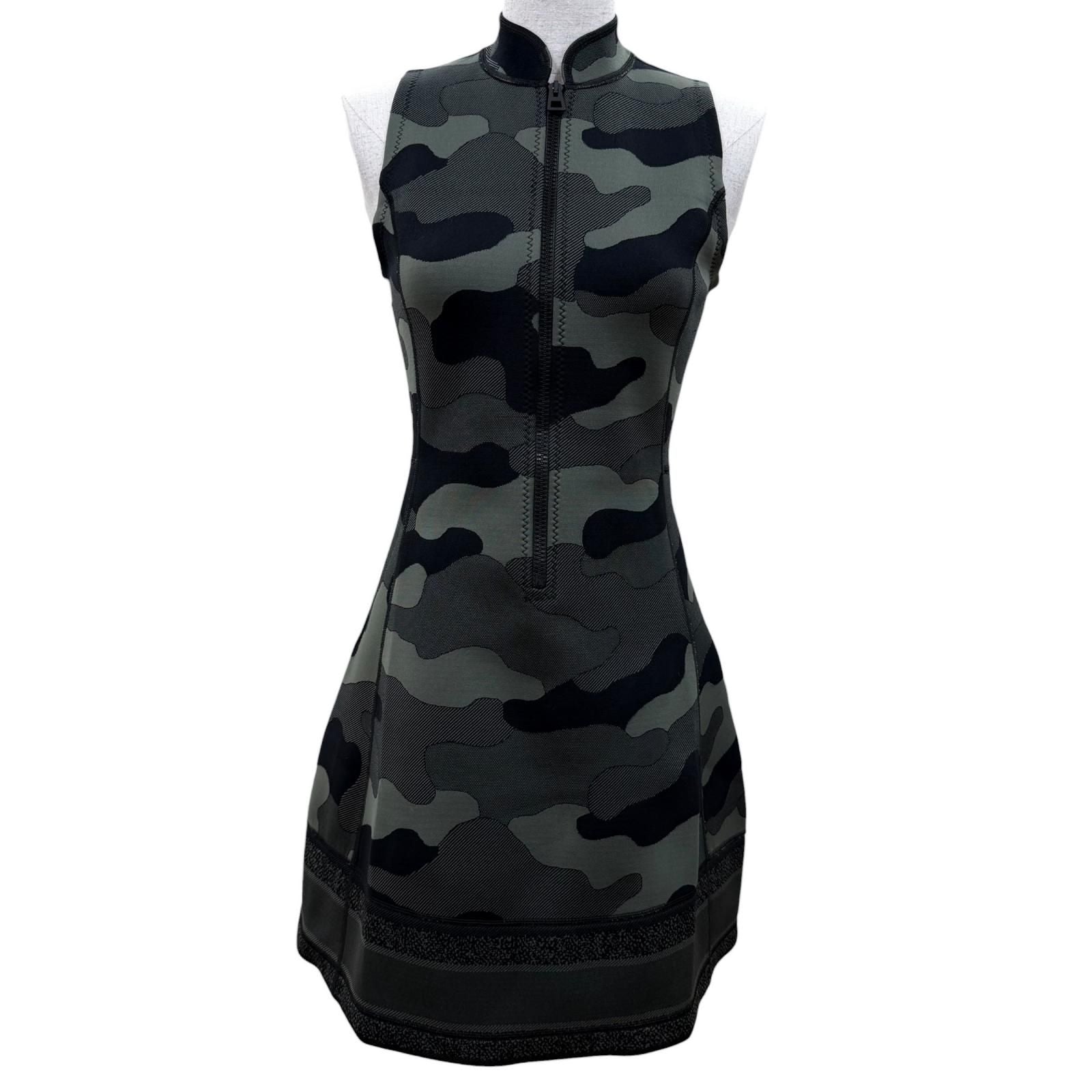 Dior Camouflage Dress Khaki 38 Garment Hanger Included