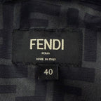 Fendi Silk 100% FF Logo Tailored Long Sleeve Shirt Gray Black 40 — view 6