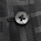 Fendi Silk 100% FF Logo Tailored Long Sleeve Shirt Gray Black 40 — view 5