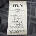 Fendi Silk 100% FF Logo Tailored Long Sleeve Shirt Gray Black 40 — view 7
