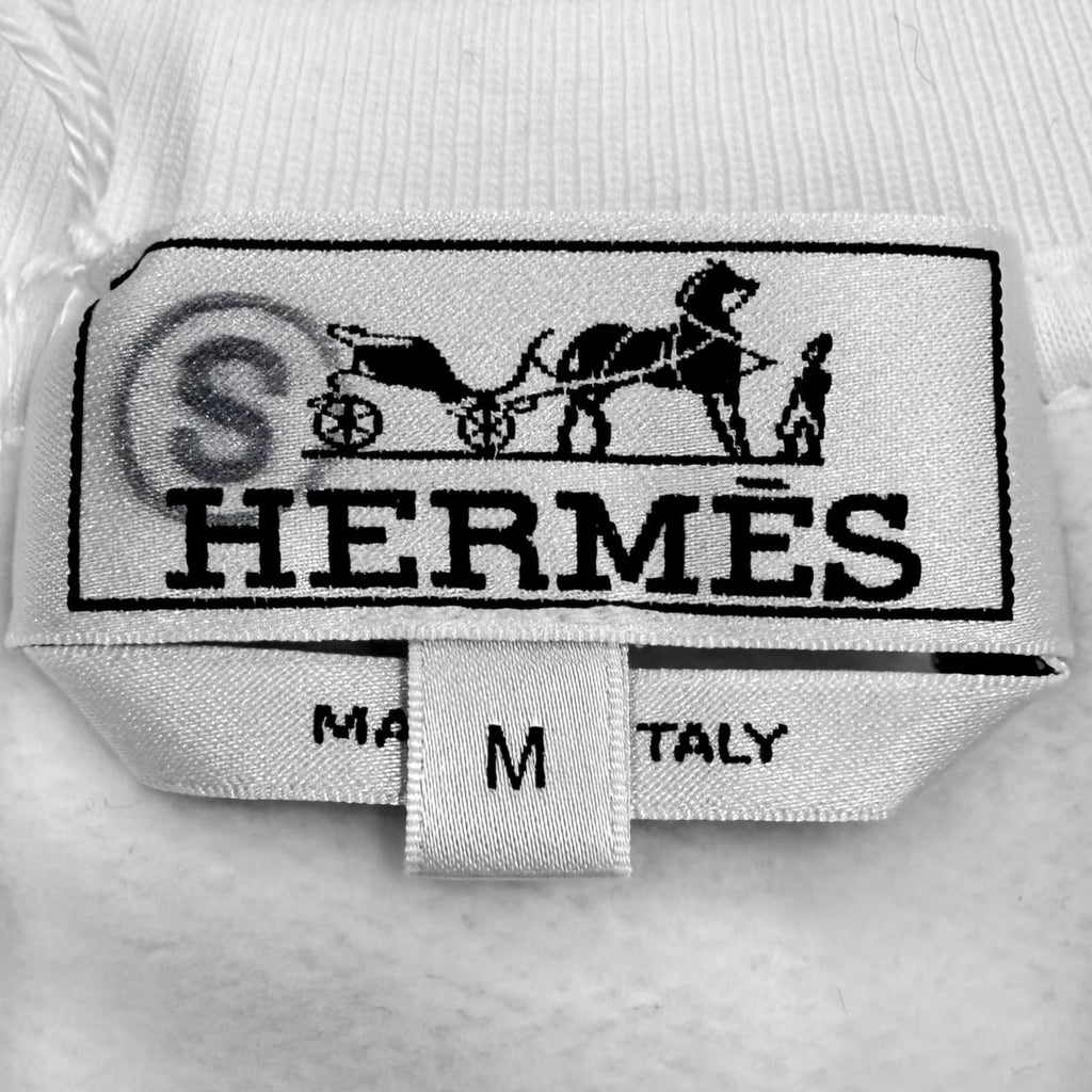 Hermes Run Cotton 100% Side Line Crew Neck Brushed Lining Pullover Sweatshirt — view 6