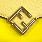 Fendi FF Diamond Continental Leather Wallet Yellow Gold — view 8