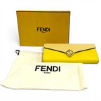 Fendi FF Diamond Continental Leather Wallet Yellow Gold — view 2