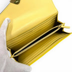 Fendi FF Diamond Continental Leather Wallet Yellow Gold — view 6