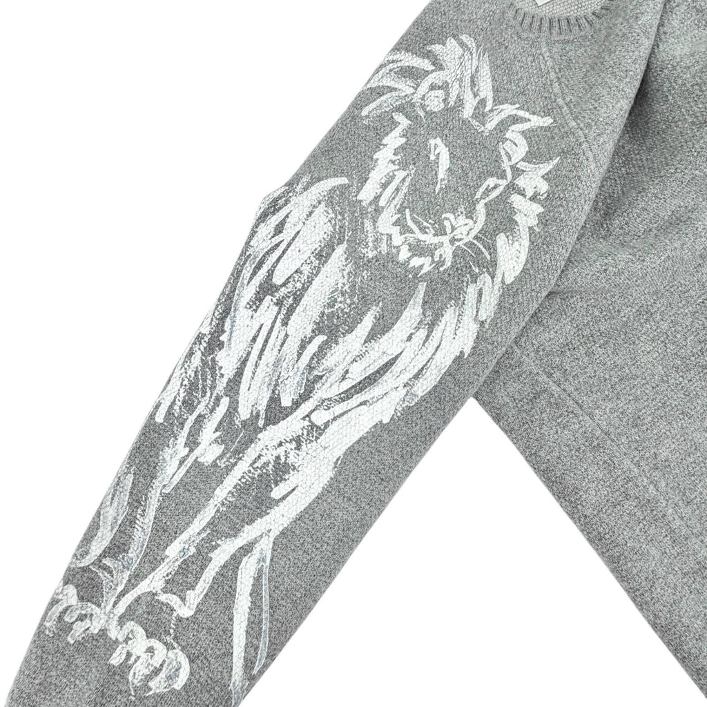Chanel Cashmere Lion Crew Neck Long Sleeve Knit Sweater Gray 38 — view 5