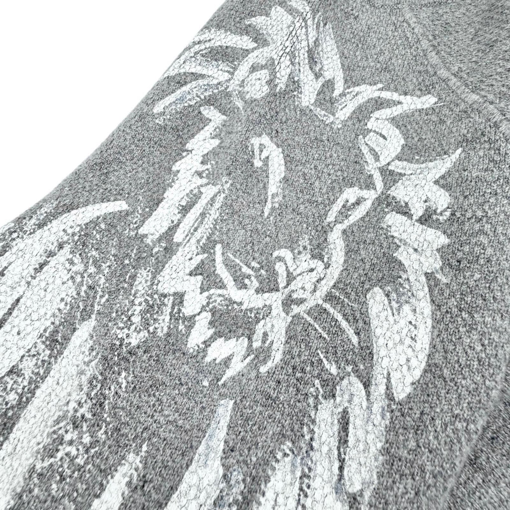 Chanel Cashmere Lion Crew Neck Long Sleeve Knit Sweater Gray 38 — view 6