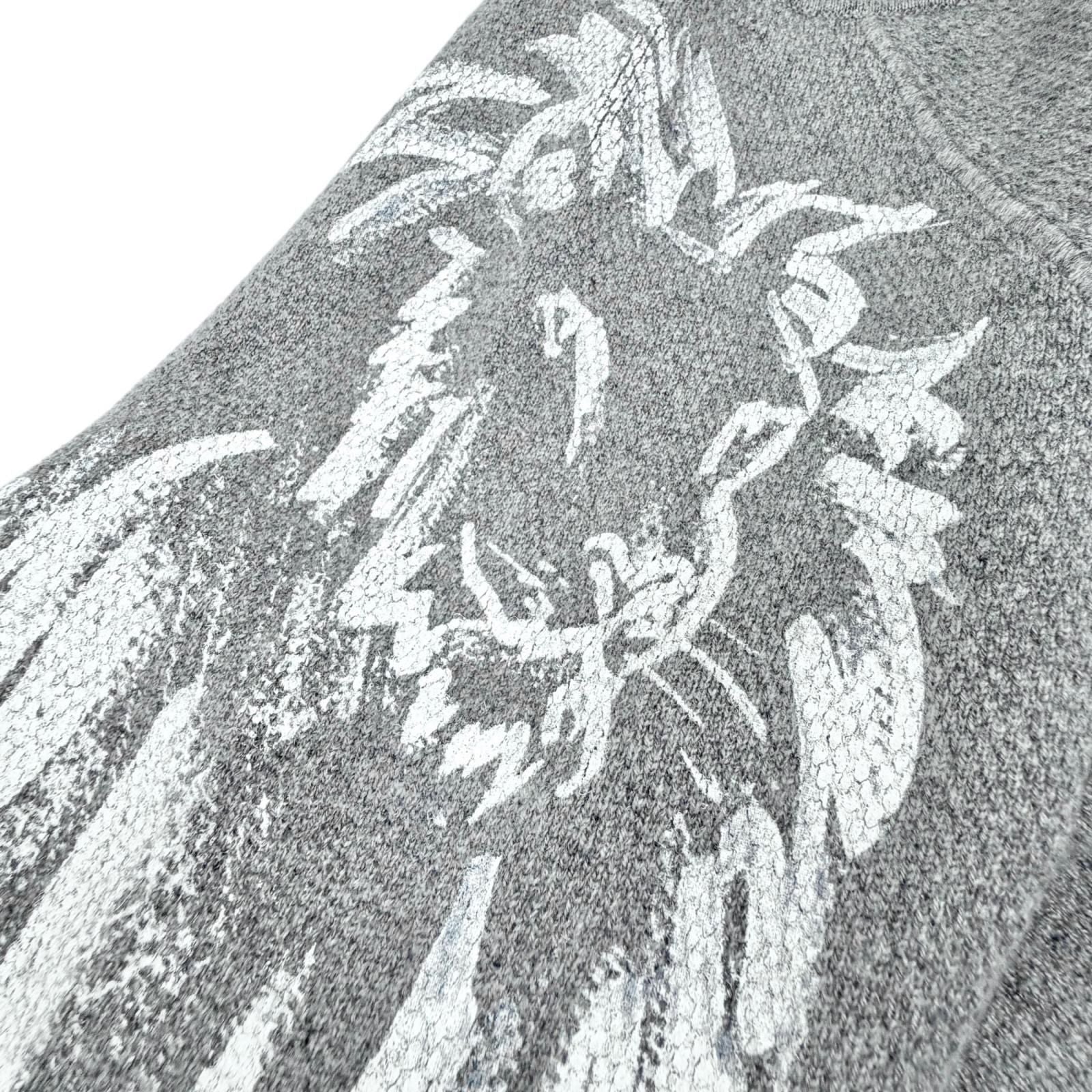 Chanel Cashmere Lion Crew Neck Long Sleeve Knit Sweater Gray 38 — view 6