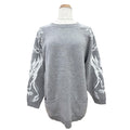 Chanel Cashmere Lion Crew Neck Long Sleeve Knit Sweater Gray 38