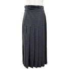 Chanel Vintage Clover Button Jacket Long Pleated Skirt Suit Set 38 — view 6