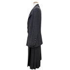 Chanel Vintage Clover Button Jacket Long Pleated Skirt Suit Set 38 — view 3