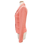 Chanel Vintage 95c Wool CC Logo Mirror Button Short Jacket Pink 40 French — view 3