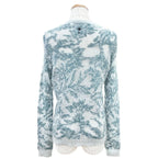 Dior Cashmere Silk Logo Embroidery Technical Knit Sweater Green 40 — view 4