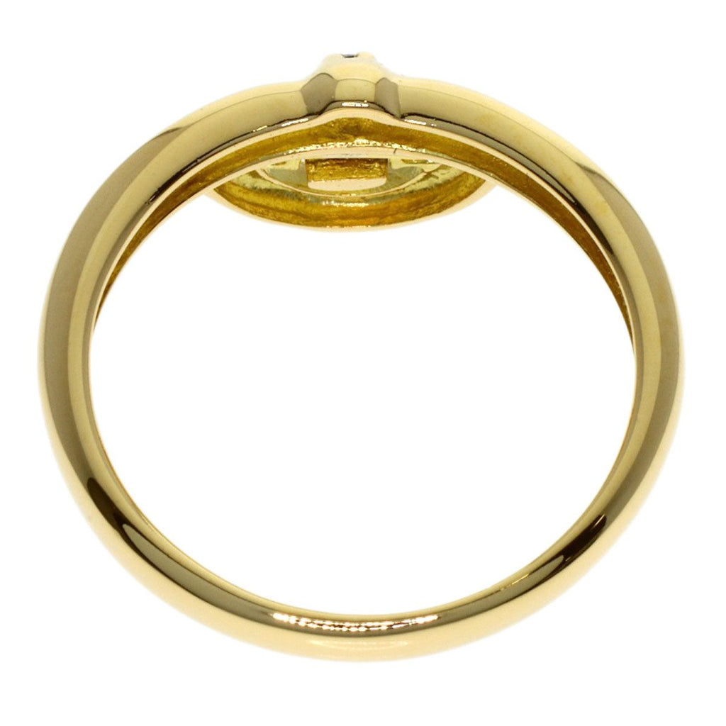 Celine Logo Diamond Ring 18K Yellow Gold — view 4