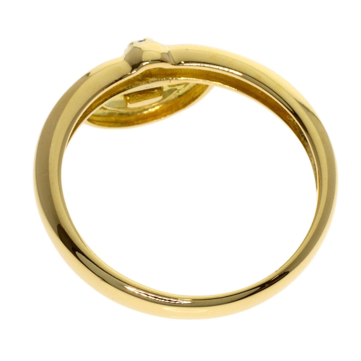 Celine Logo Diamond Ring 18K Yellow Gold — view 8