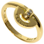 Celine Logo Diamond Ring 18K Yellow Gold