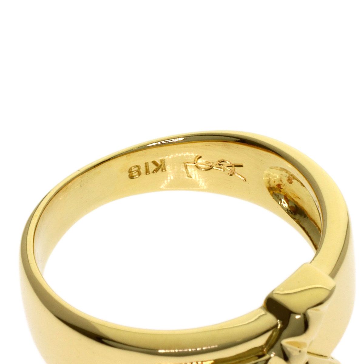 Saint Laurent Motif Ring 18K Yellow Gold — view 8