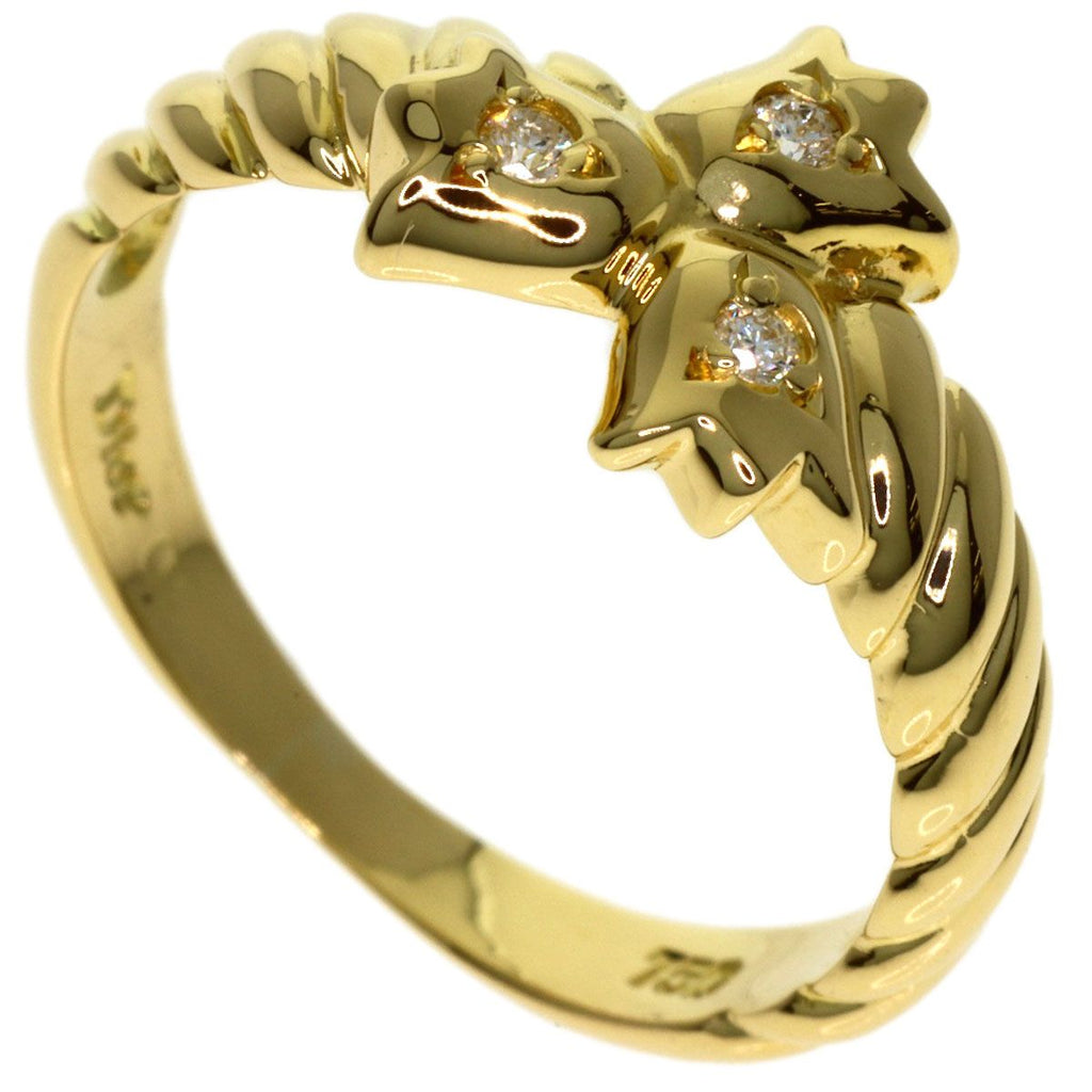 Dior Tulip Diamond Ring 18K Yellow Gold