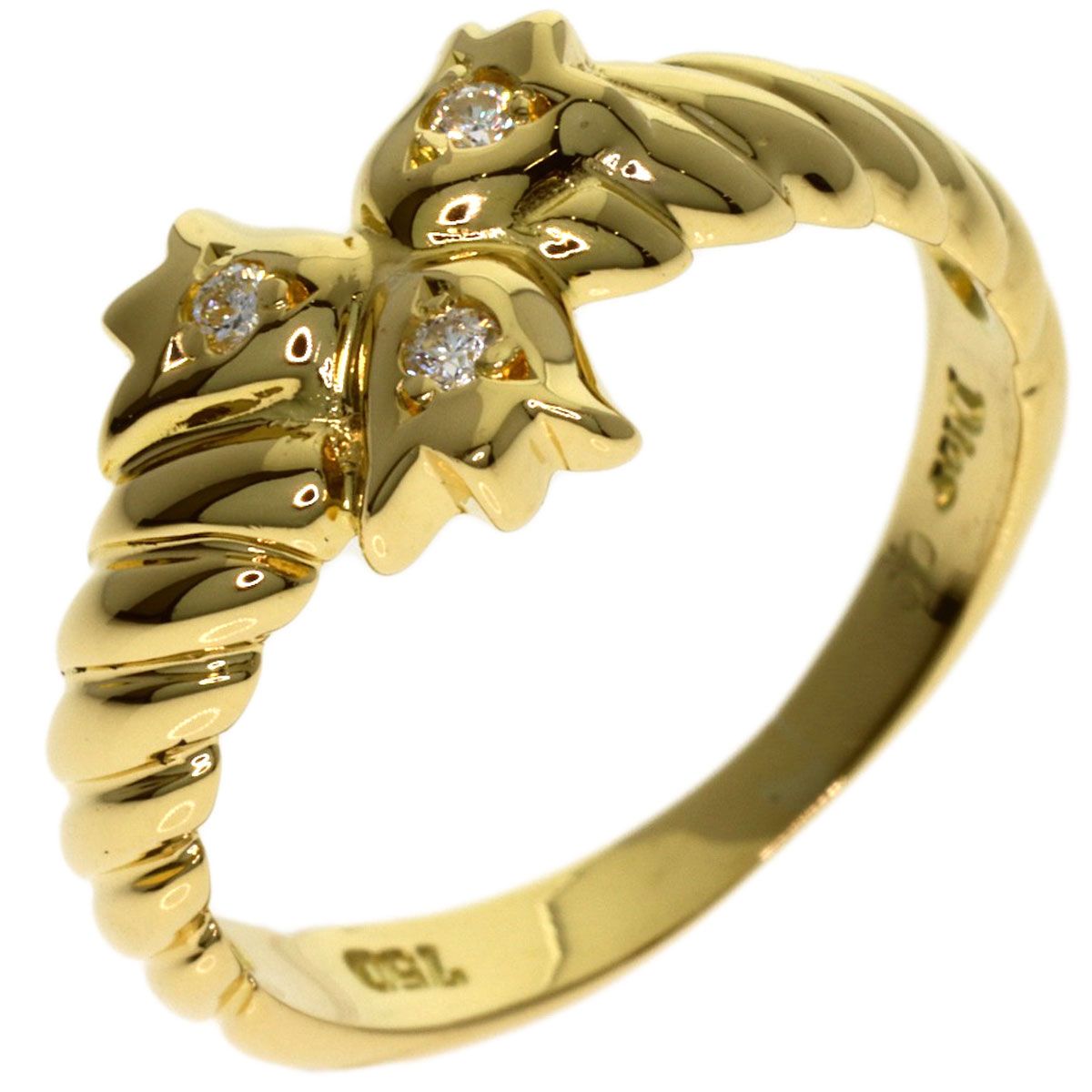 Dior Tulip Diamond Ring 18K Yellow Gold — view 2