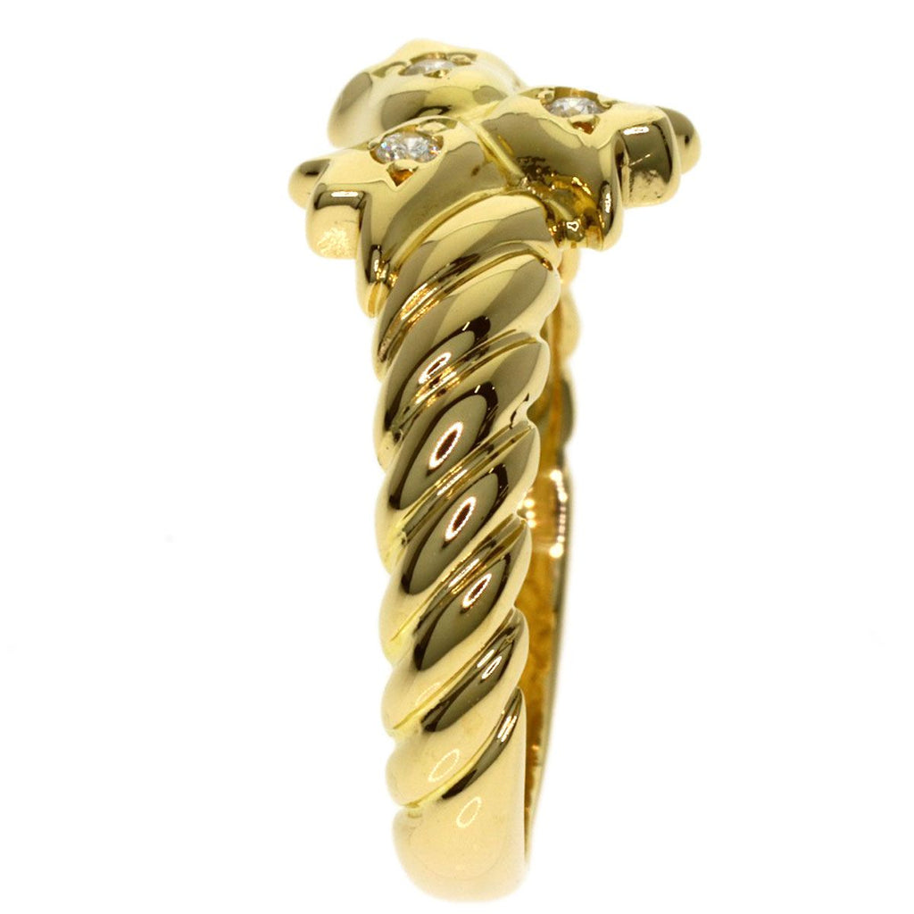Dior Tulip Diamond Ring 18K Yellow Gold — view 3