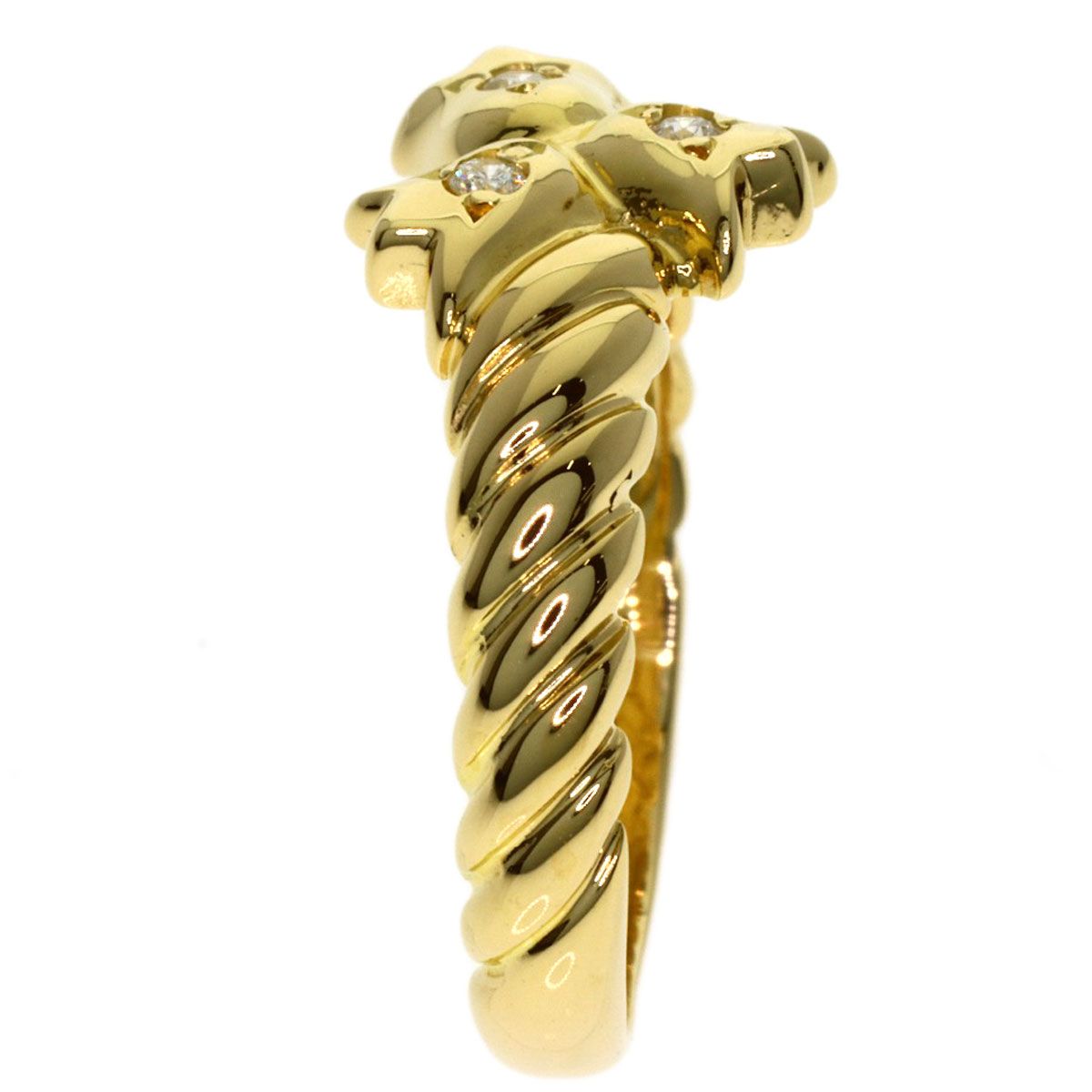 Dior Tulip Diamond Ring 18K Yellow Gold — view 3