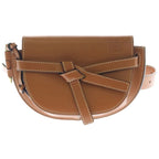 Loewe Gate Dual Shoulder Bag Brown Leather Gold