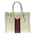 Gucci Ophidia GG Sherry Line Leather 2-Way Shoulder Bag White Ivory