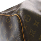 Louis Vuitton Monogram Keepall 60 Boston Bag Brown Leather — view 5