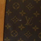 Louis Vuitton Monogram Keepall 60 Boston Bag Brown Leather — view 6