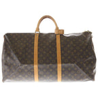 Louis Vuitton Monogram Keepall 60 Boston Bag Brown Leather — view 2
