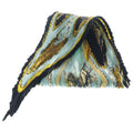 Hermes Carre 90 Scarf Grand Apparat Dressed Horse Pleated Silk Blue