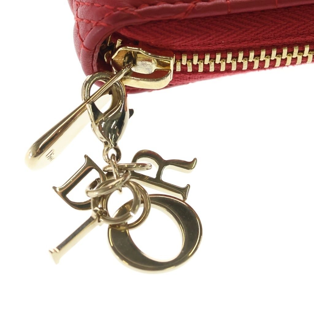 Dior Lady Dior Voyage Coin Card Case Leather Cannage — view 5