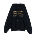 Fendi Front Fendace Logo Print Pullover Sweatshirt Hoodie Black Gold