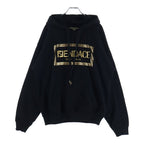 Fendi Front Fendace Logo Print Pullover Sweatshirt Hoodie Black Gold