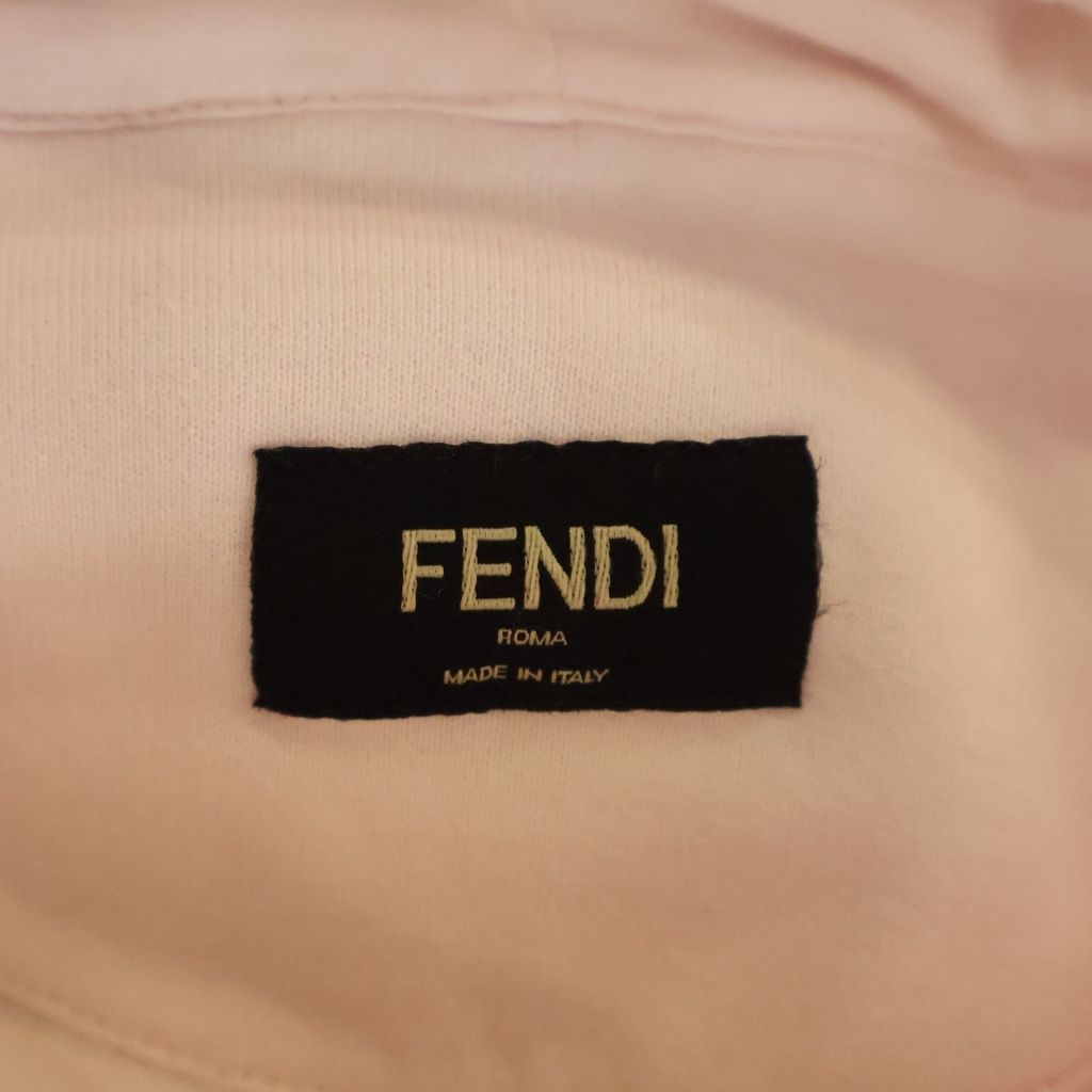 Fendi Floral Logo Pullover Sweatshirt Hoodie Pink — view 7