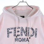 Fendi Floral Logo Pullover Sweatshirt Hoodie Pink — view 3