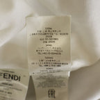 Fendi Front Logo Patch Silk Cotton Shirt White — view 8
