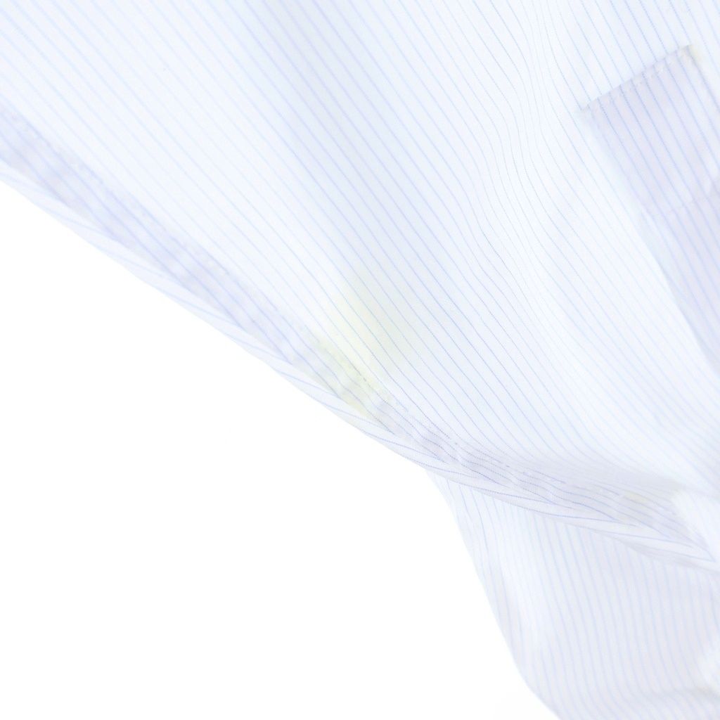Dior Judy Blame Front Logo Print Striped Long Sleeve Shirt Light Blue — view 6